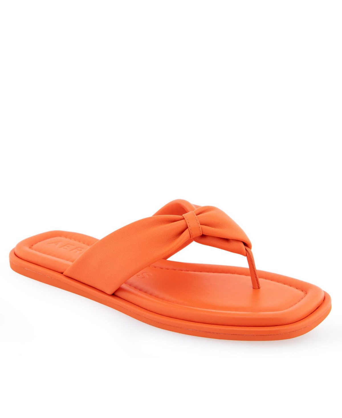 Shop Aerosoles Women's Bond Flip Flop Sandals In Mandarin Leather