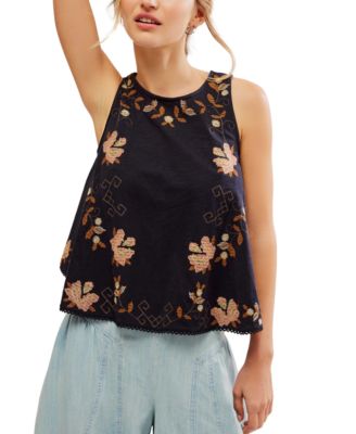 Top Sleeveless Embroidery