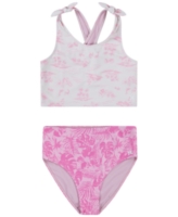 Hurley Big Girls Crossback Tankini Set - Medium Soft Pink
