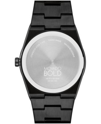 Men's Quest Swiss Quartz Ionic Plated Black Steel 40mm Watch