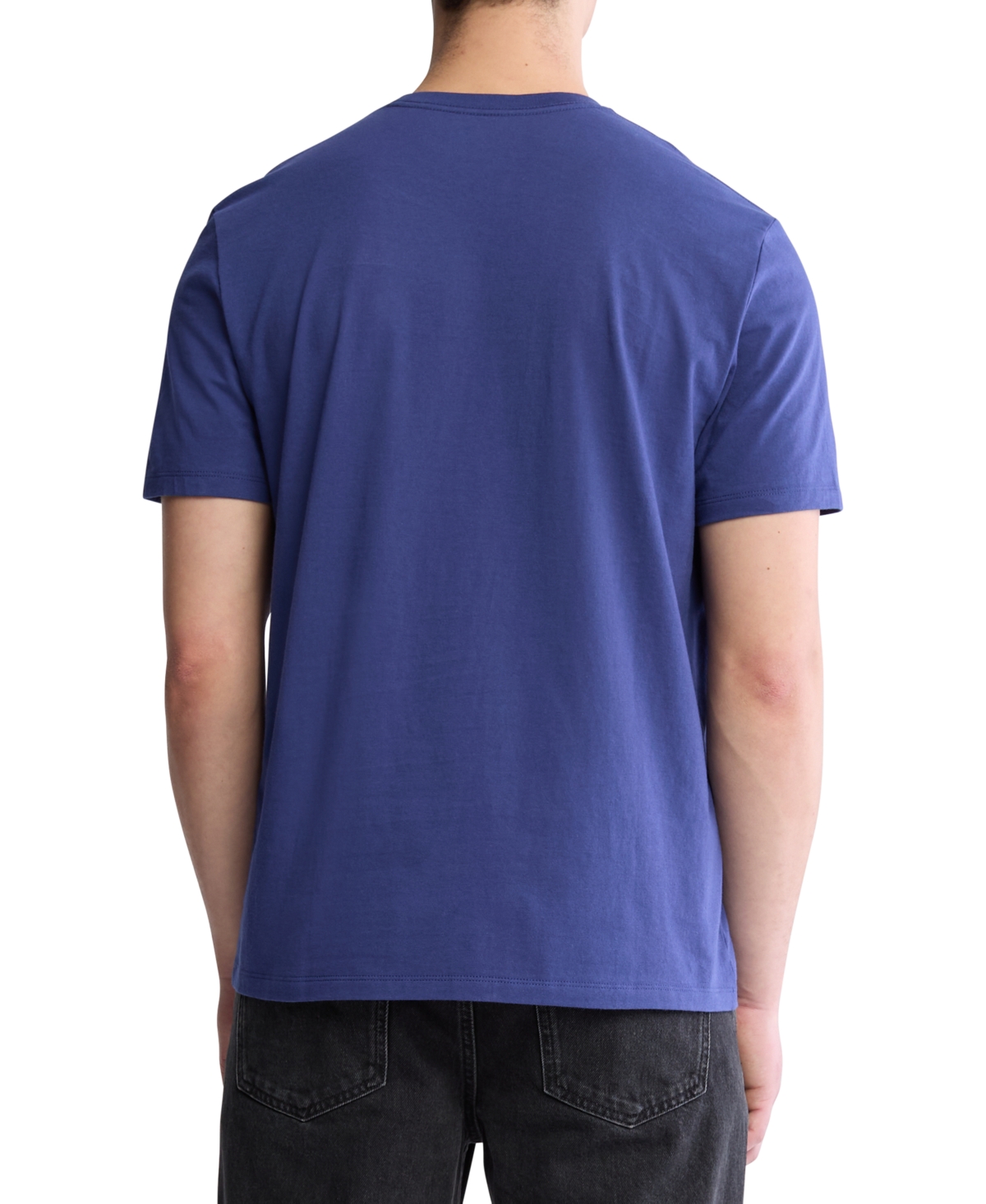 Shop Calvin Klein Men's Regular-fit Embossed Monogram Logo Graphic T-shirt In Blueprint