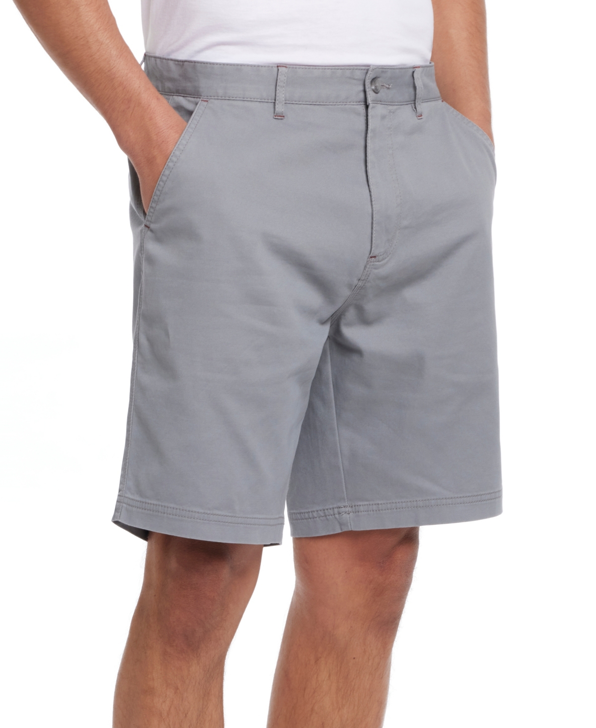 Shop Weatherproof Vintage Men's 9" Cotton Twill Stretch Shorts In Sharkskin