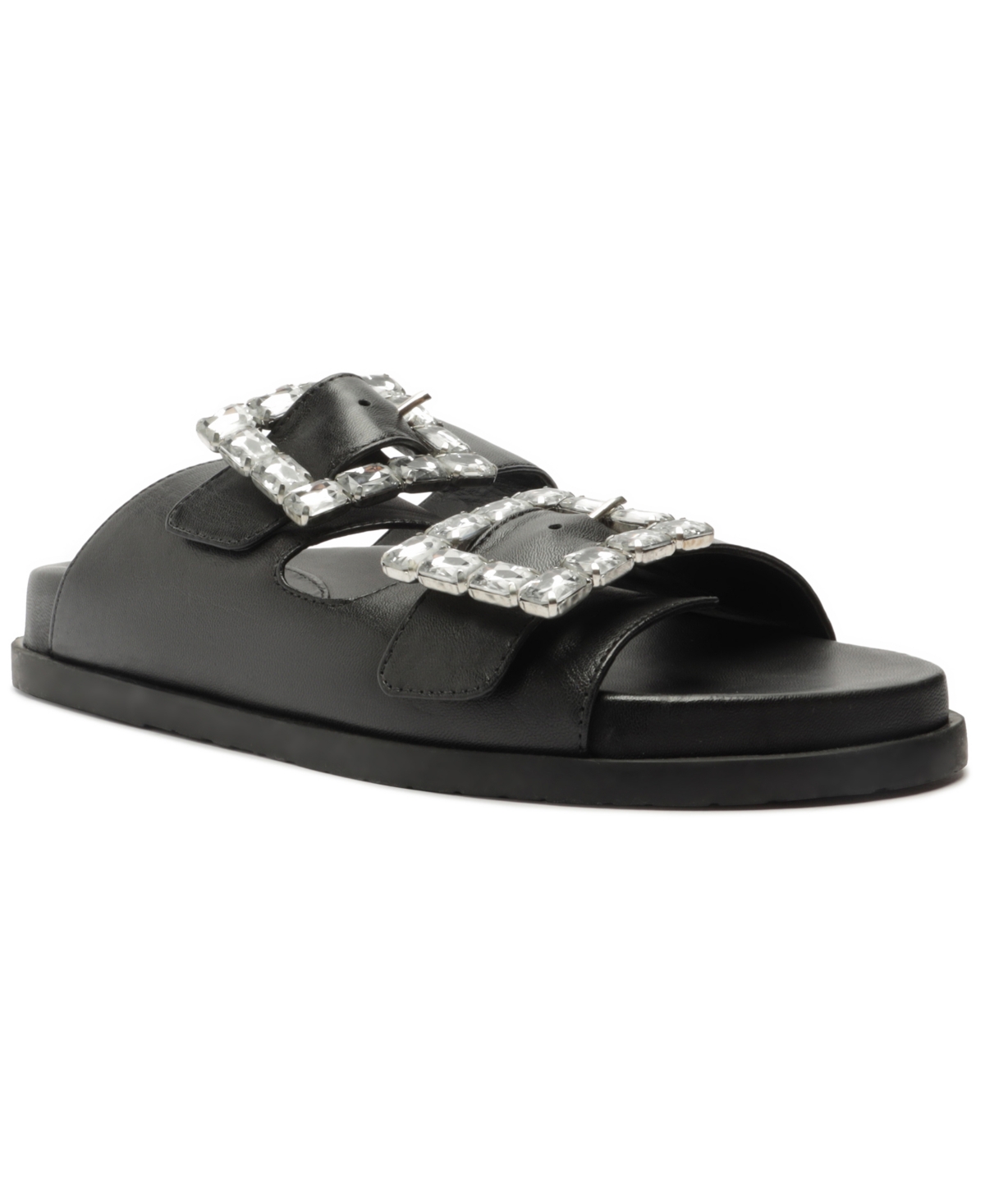 Arezzo Women s Rachel Flat Sandals White Salt Smart Closet