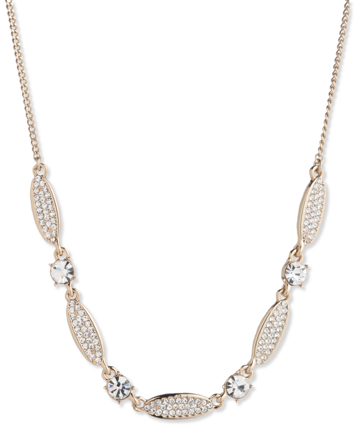 Shop Givenchy Silver-tone Pave & Crystal Statement Necklace, 16" + 3" Extender In Gold