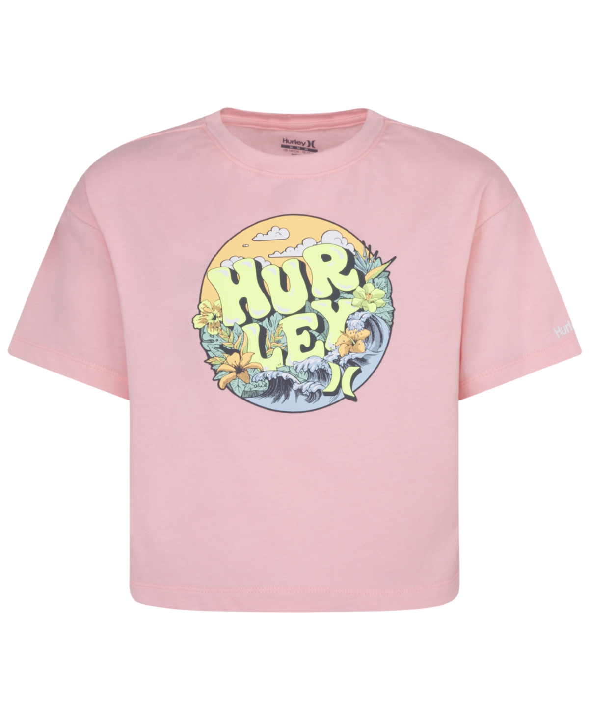 Shop Hurley Big Girls Bubblegum Tee In Sunkissed Melon