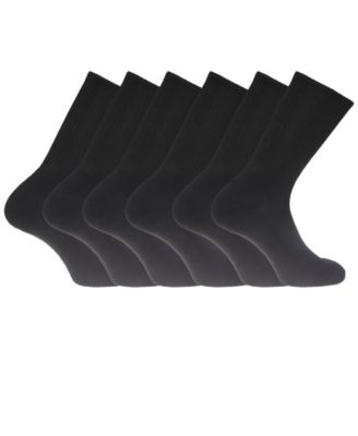 Men's Performance Socks - 6-Pairs Cushioned Athletic & Dress Crew Socks for Men