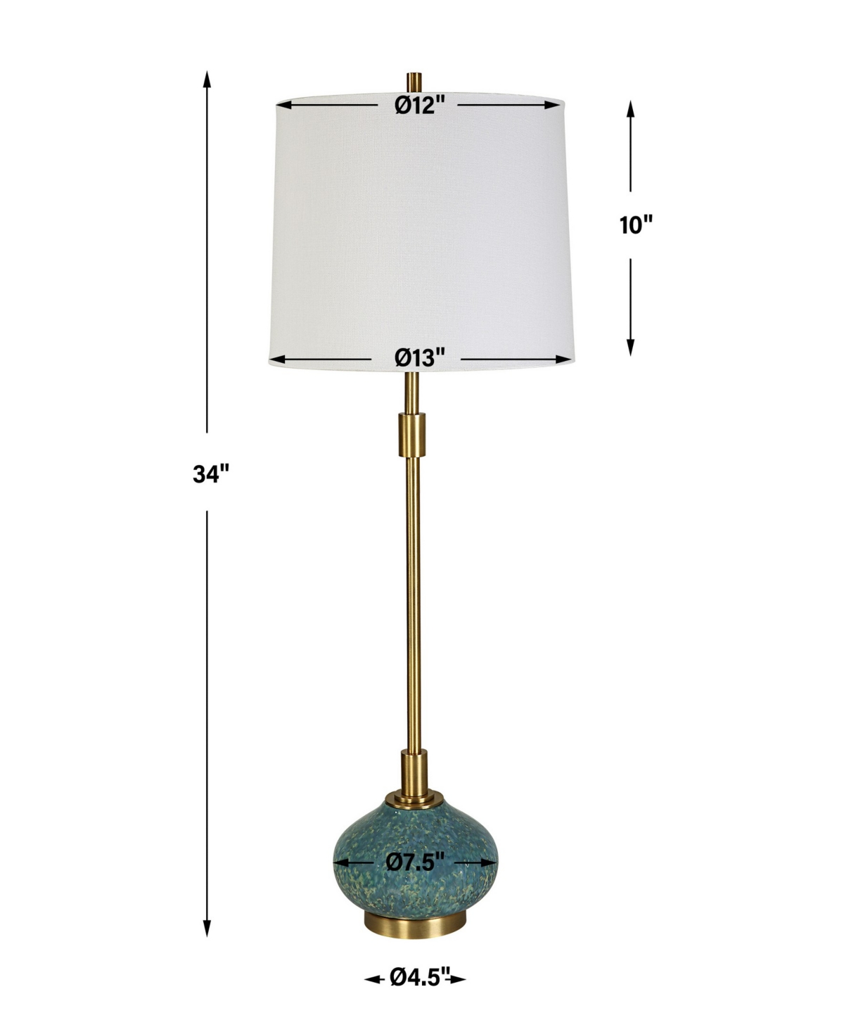Uttermost 34" Kaimana Buffet Lamp In Blue