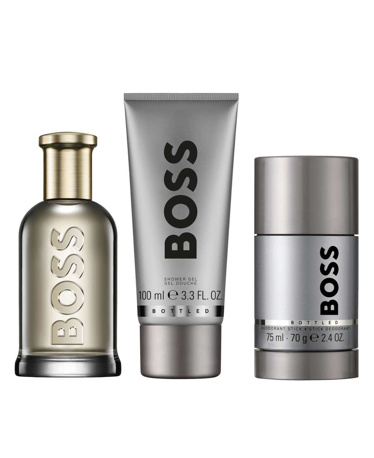 Shop Hugo Boss Men's 3-pc. Boss Bottled Eau De Parfum Gift Set In No Color