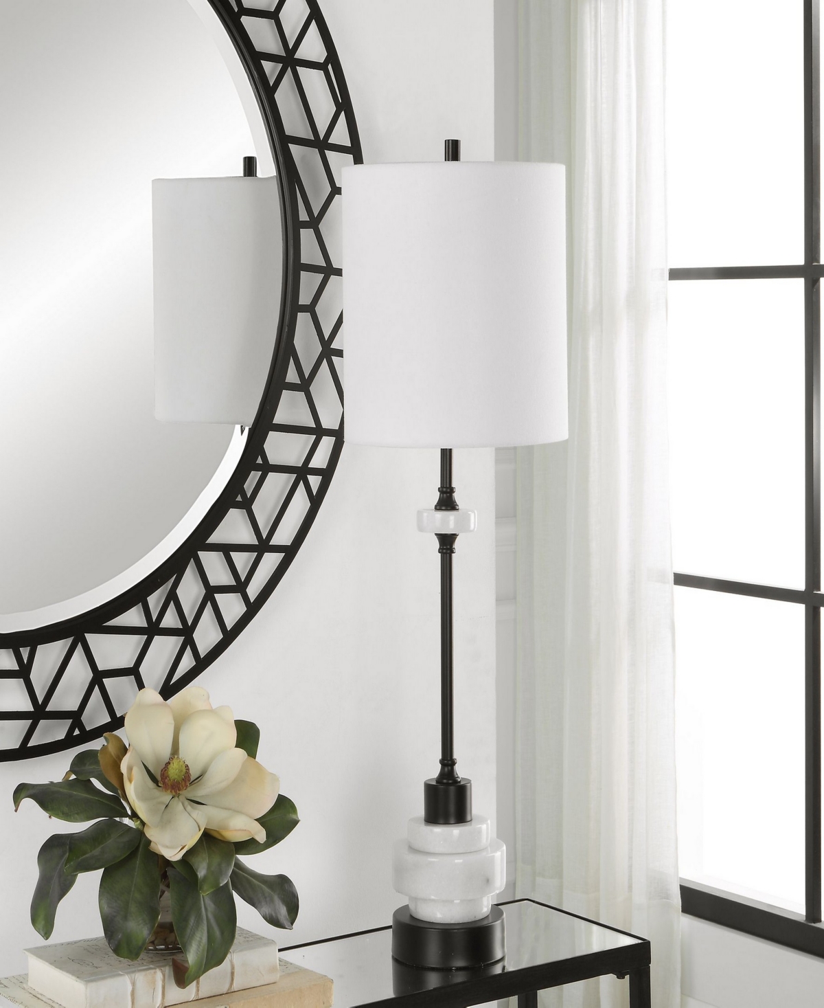 Uttermost 32.5" Alliance Buffet Lamp In Black