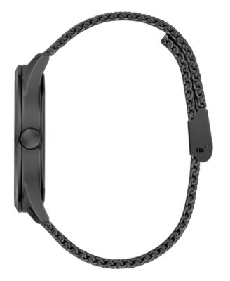 Men's Analog Black Stainless Steel Mesh Watch, 44mm
