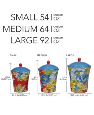 Blossom Set of 3 Canisters