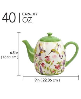 Hummingbirds Teapot, 40 oz