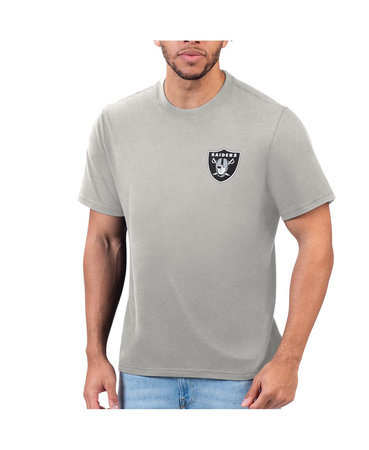 Shop Margaritaville Men's  Silver Las Vegas Raiders T-shirt