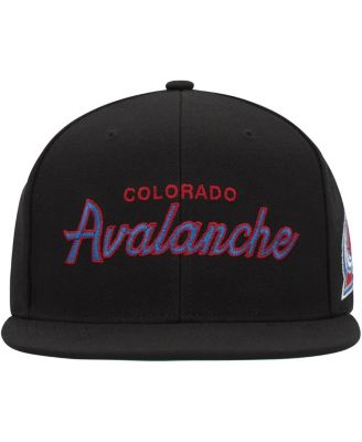 Men's Black Colorado Avalanche Core Team Script 2.0 Snapback Hat