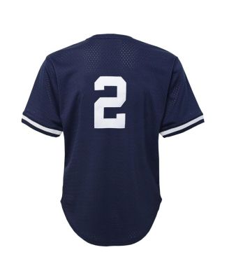 Little Boys and Girls Derek Jeter Navy Distressed New York Yankees Cooperstown Collection&nbsp;Mesh Batting Practice Jersey