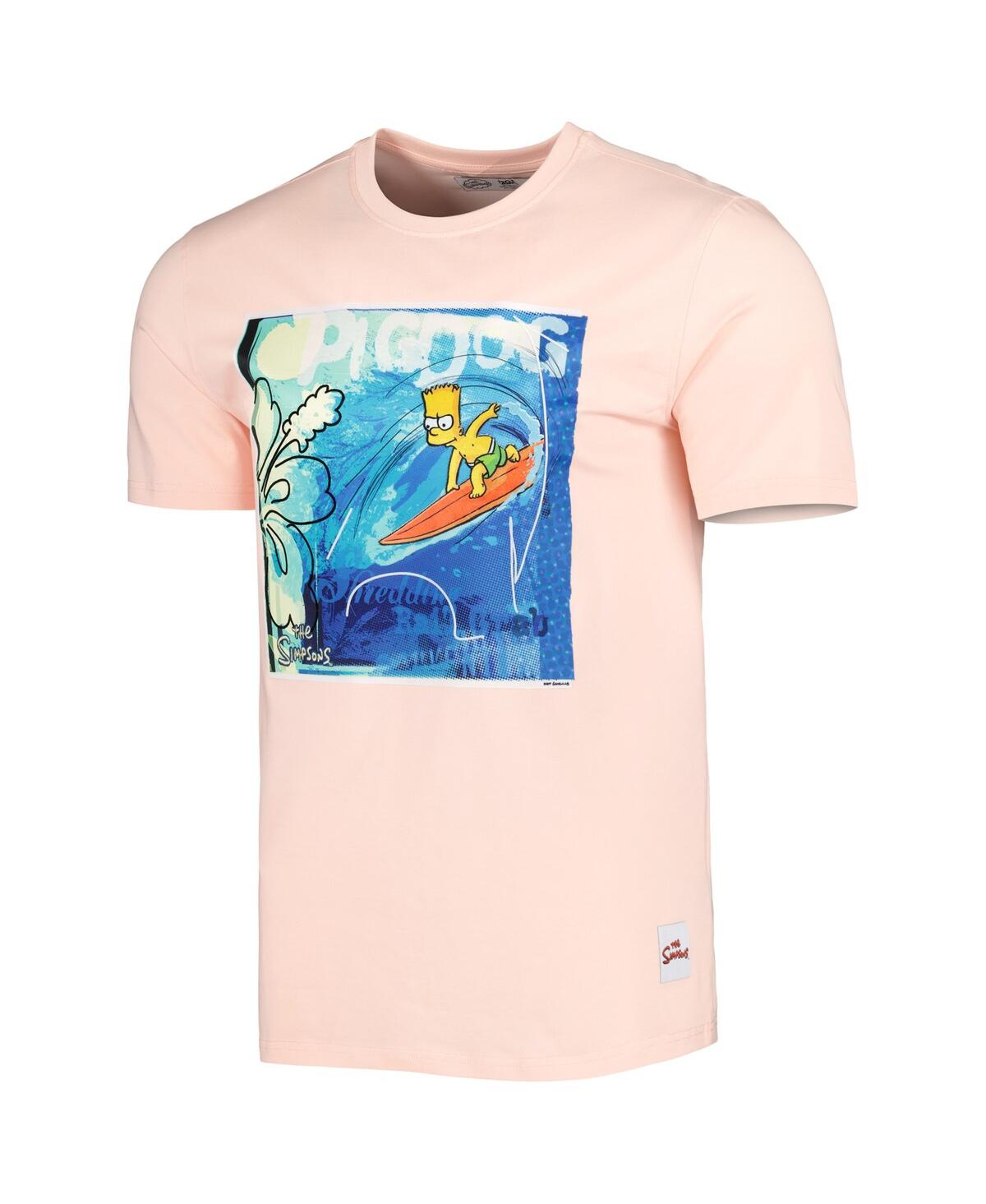 Shop Freeze Max Men's And Women's  Pink The Simpsons Surfboarding T-shirt