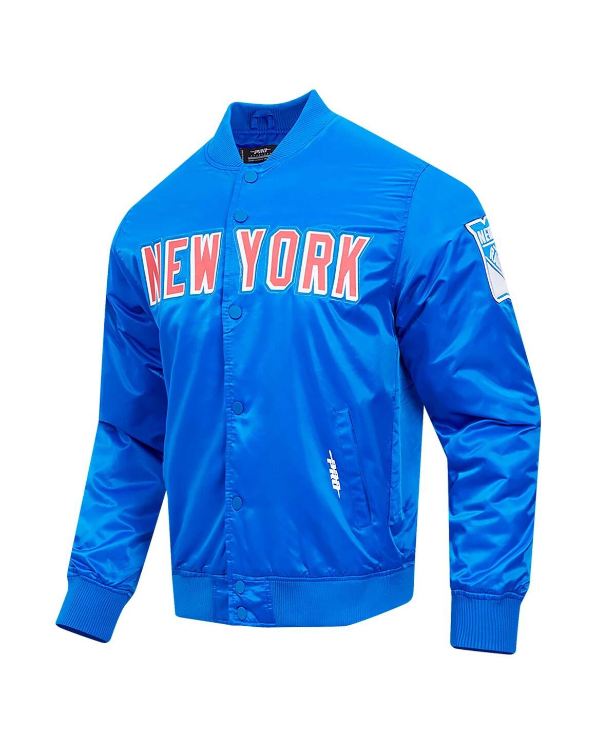 Men's Pro StandardNew York Rangers Classic Satin Full-Snap Jacket - Blue