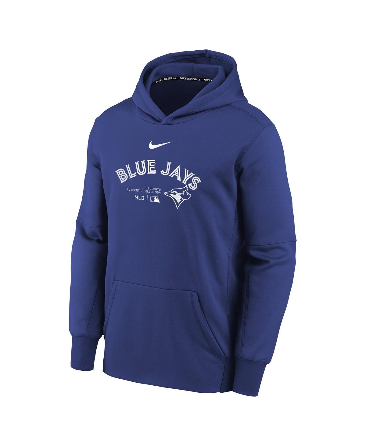 Big Boys NikeToronto Blue Jays Authentic Collection Performance Pullover Hoodie - Royal