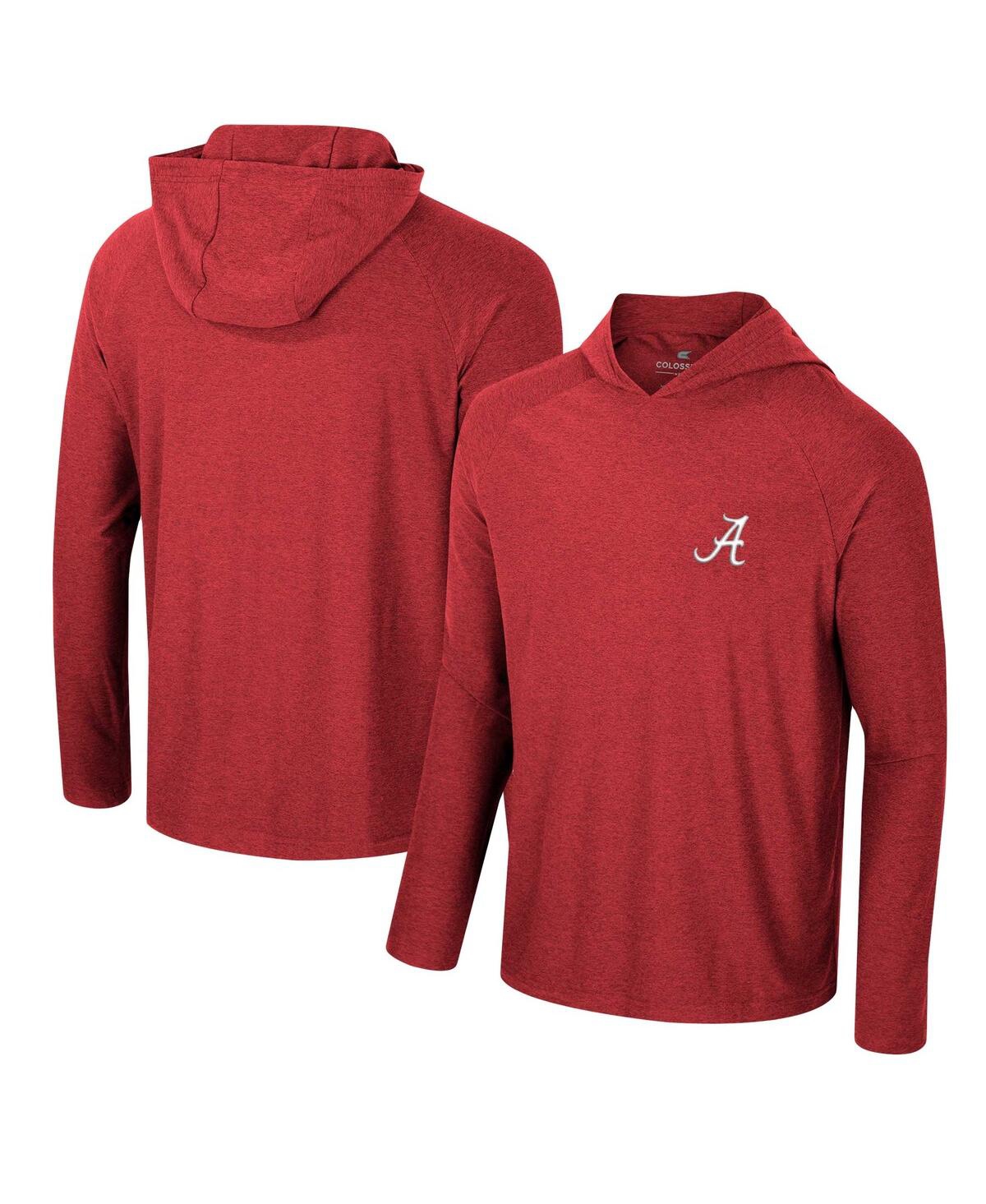 Men's Colosseum Crimson Alabama Crimson Tide Cloud Jersey Raglan Long Sleeve Hoodie T-shirt - Crimson