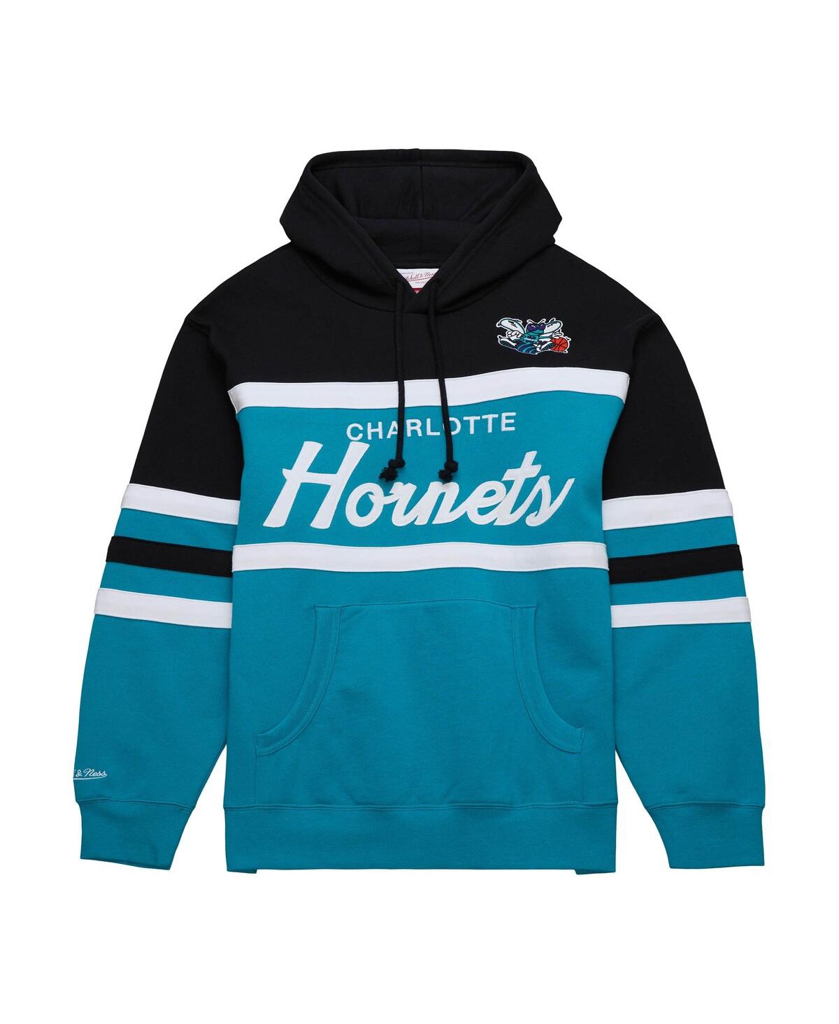 Men's Mitchell & Ness Black Charlotte Hornets Head Coach Pullover Hoodie - Black