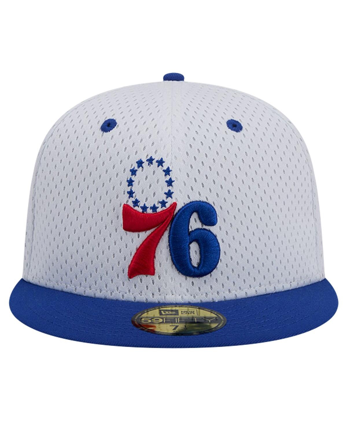 Men's New Era Royal Philadelphia 76ers Throwback 2Tone 59FIFTY Fitted Hat - Royal
