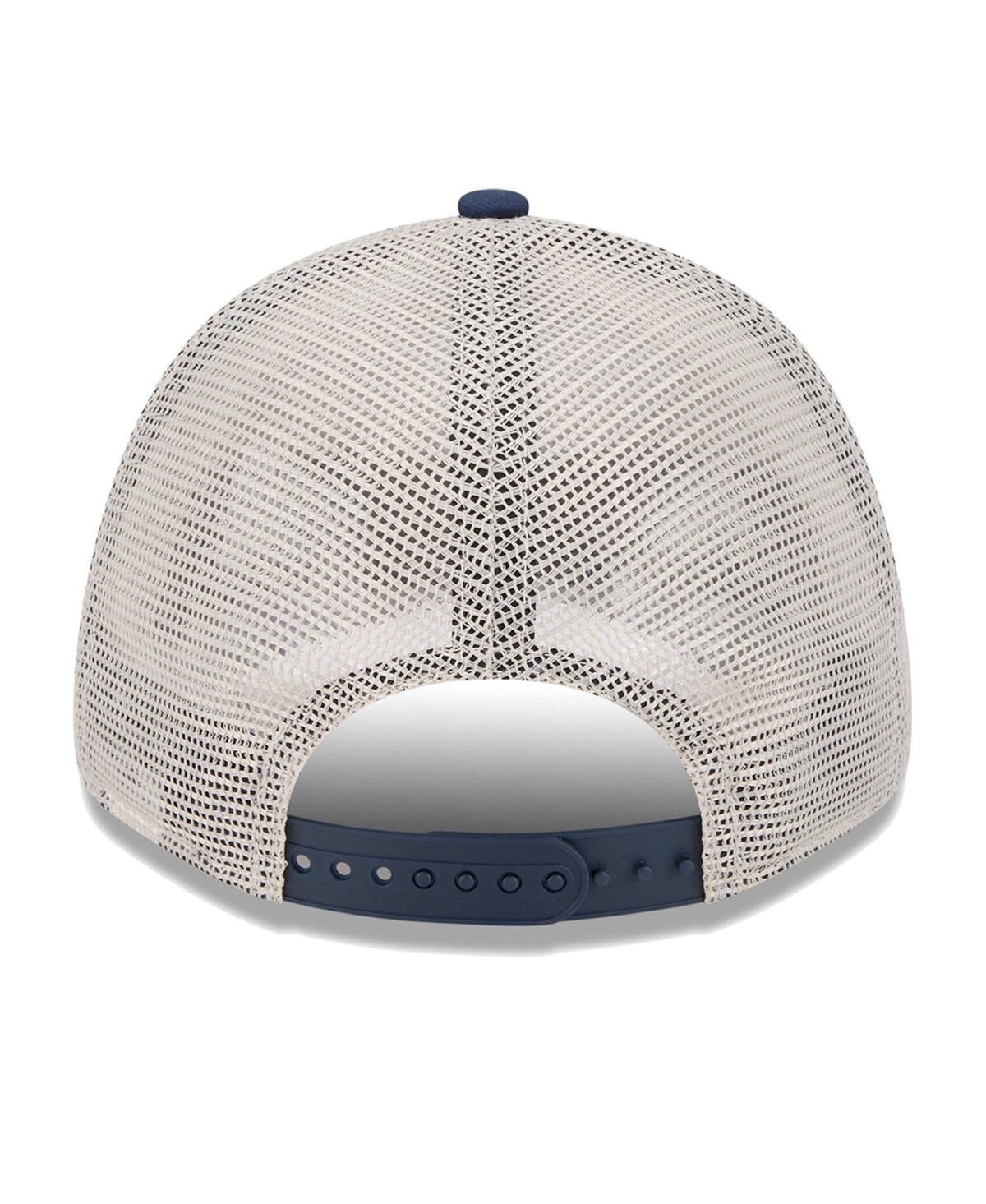 Men's New Era Navy Denver Nuggets Throwback Patch Trucker 9FORTY Adjustable Hat - Navy