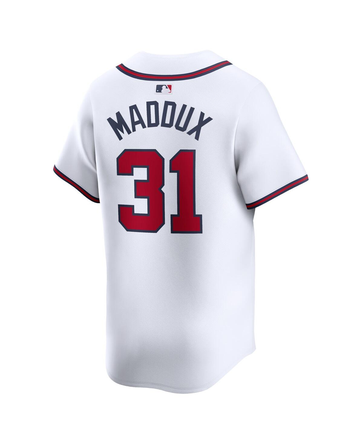Men's Nike Greg MadduxAtlanta Braves Home Limited Player Jersey - White