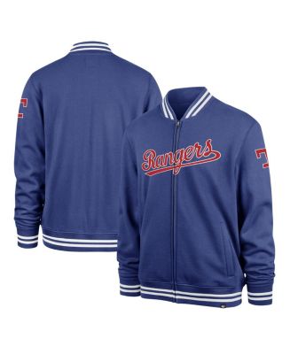 Men's '47 Brand Royal Texas Rangers Wax Pack Pro Camden Full-Zip Track ...