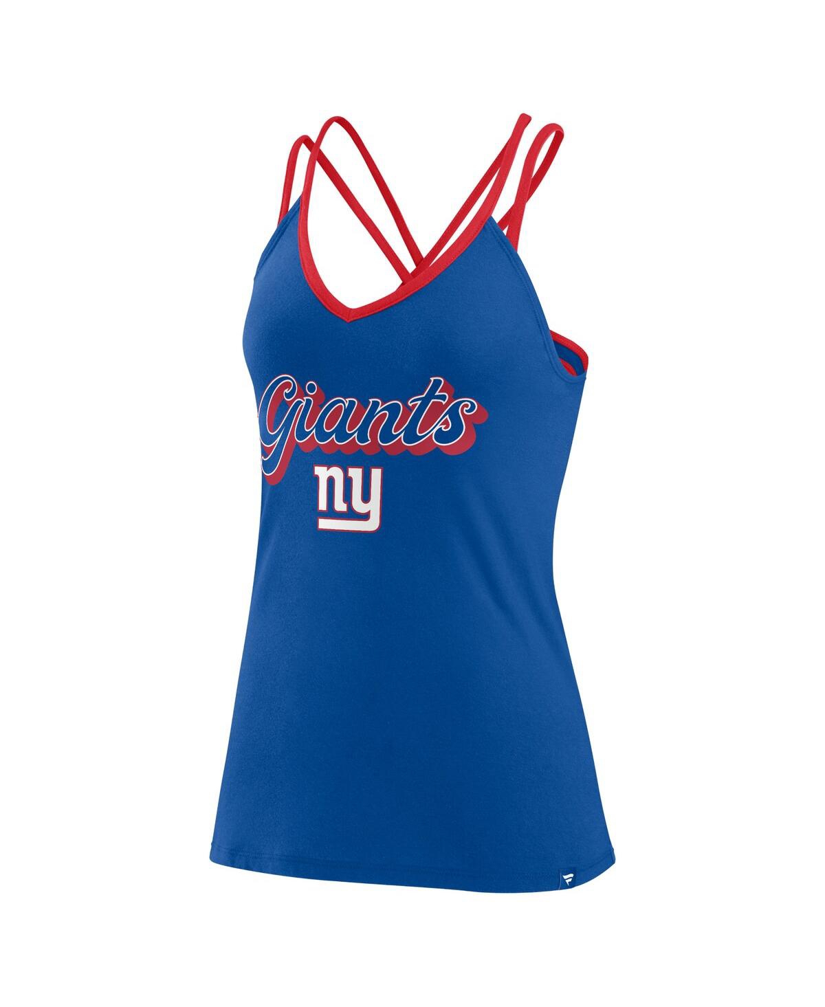 Women's FanaticsNew York Giants Go For It Strappy Crossback Tank Top - Royal