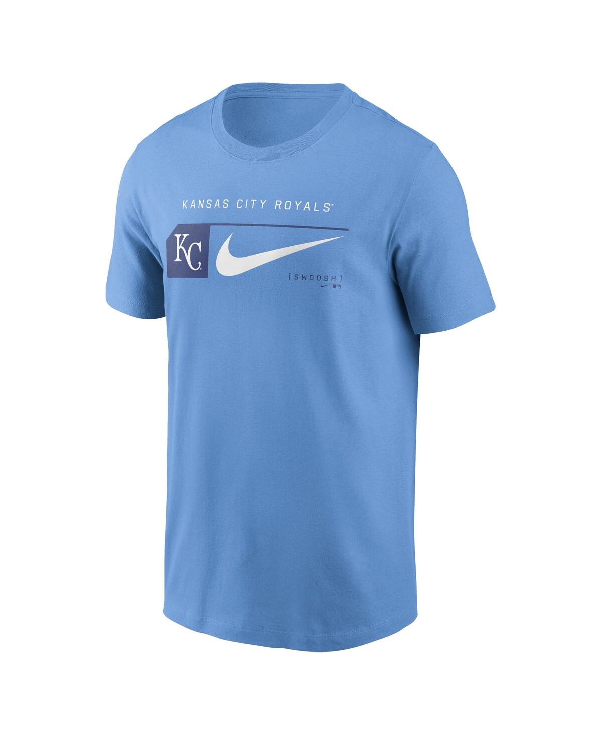 Men's NikeKansas City Royals Team Swoosh Lockup T-shirt - Light Blue