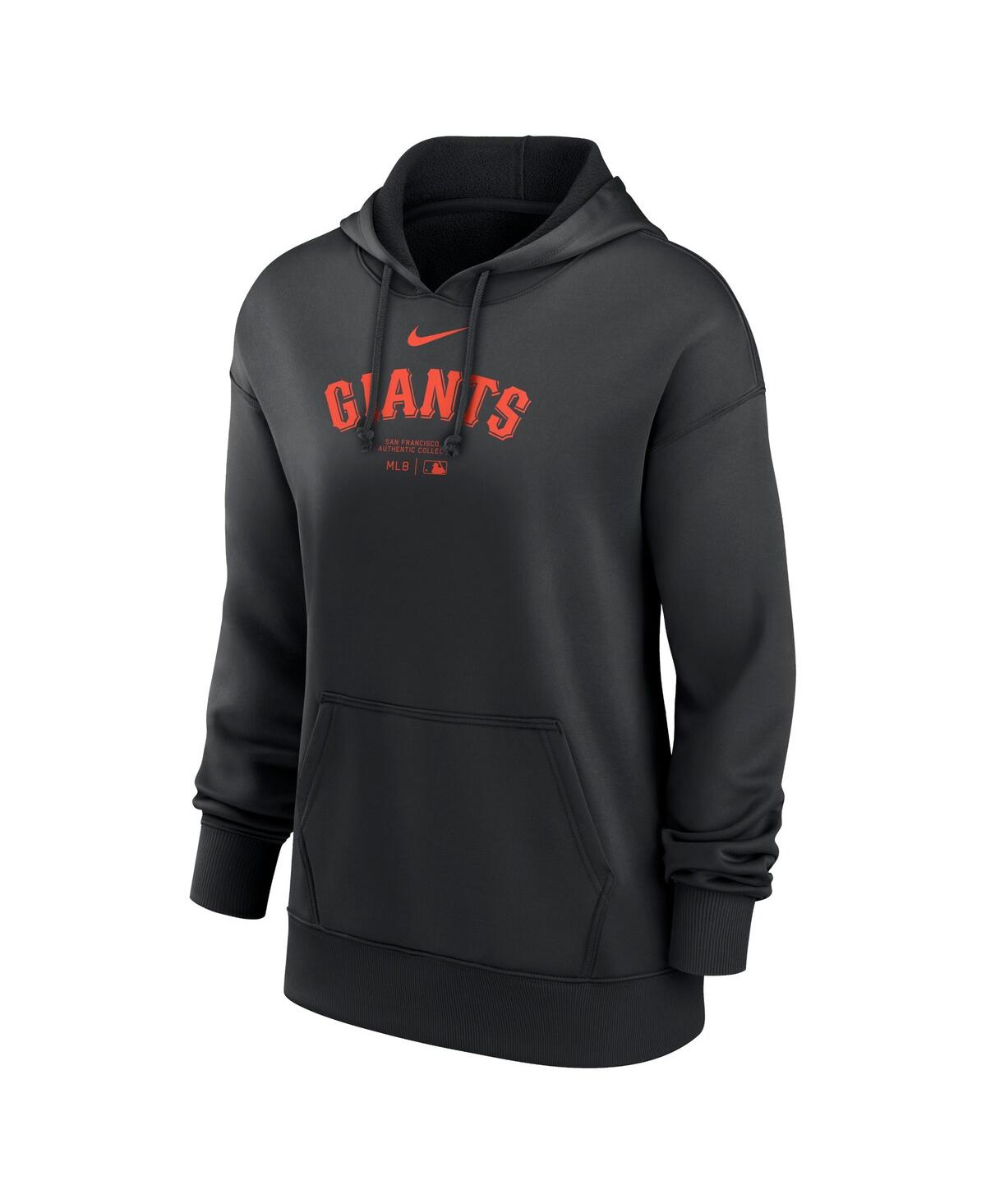 Women's NikeSan Francisco Giants Authentic Collection Performance Pullover Hoodie - Black
