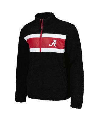 Men's Black Alabama Crimson Tide Pinch Runner Half-Zip Sweatshirt