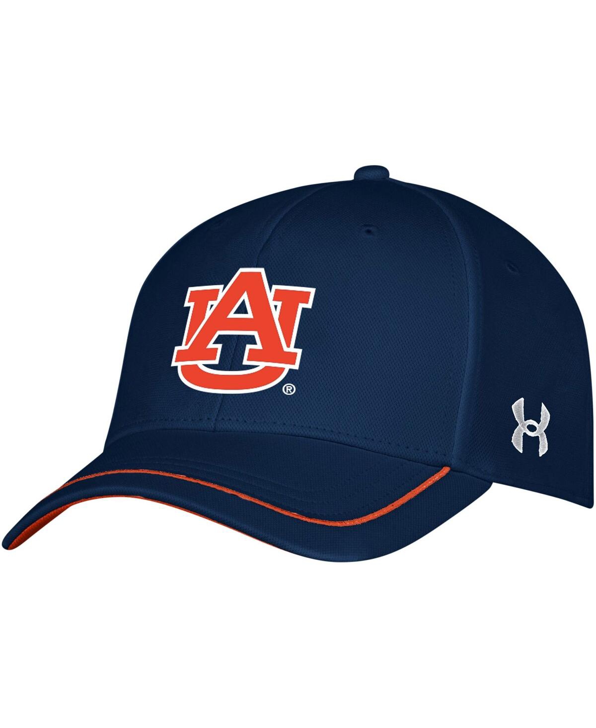 Under Armour Kids' Youth Boys And Girls  Navy Auburn Tigers Blitzing Accent Performance Adjustable Hat In Blue