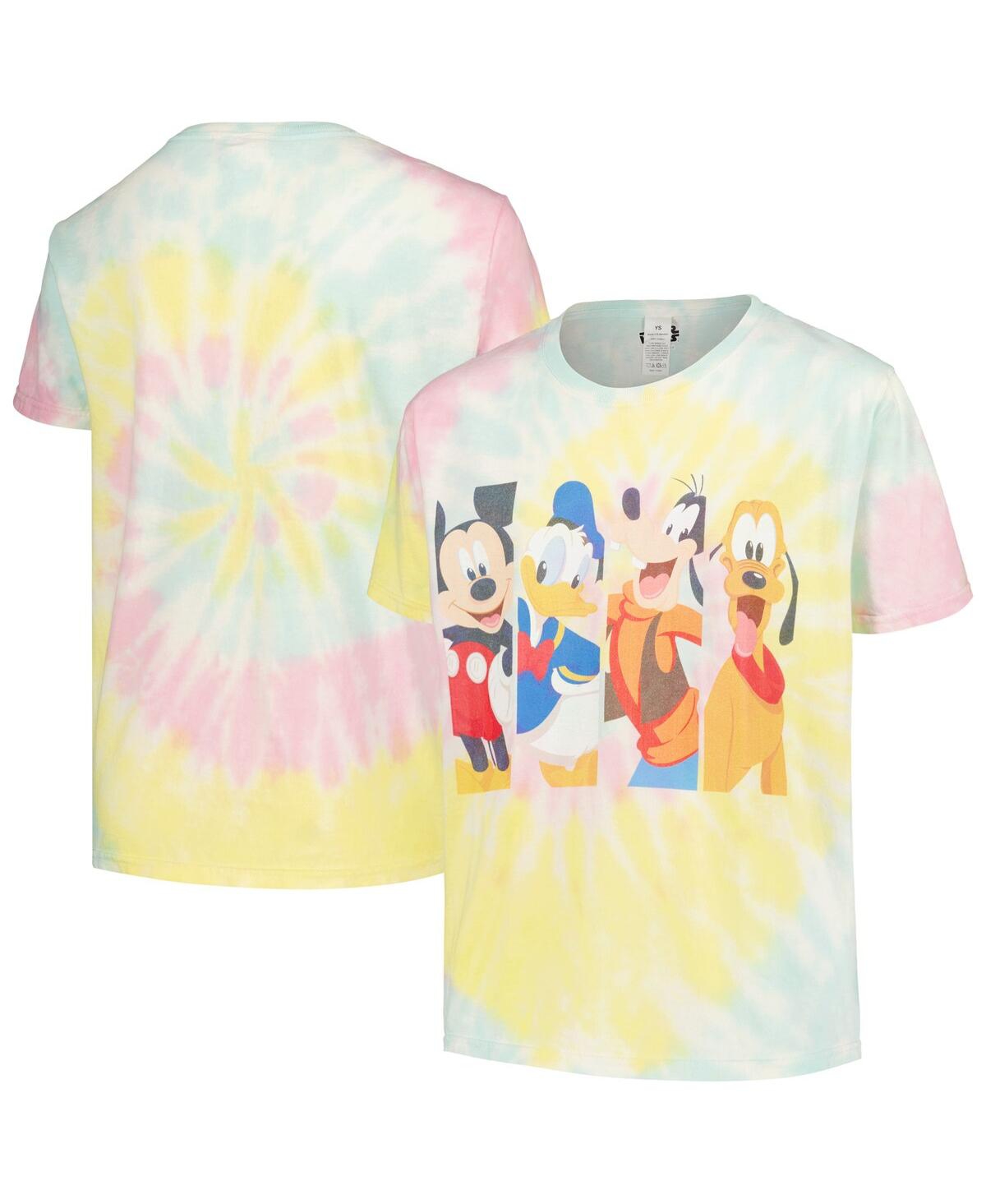 Mad Engine Kids' Big Boys And Girls Mickey & Friends Bro Time Tie-dye T-shirt In Blue