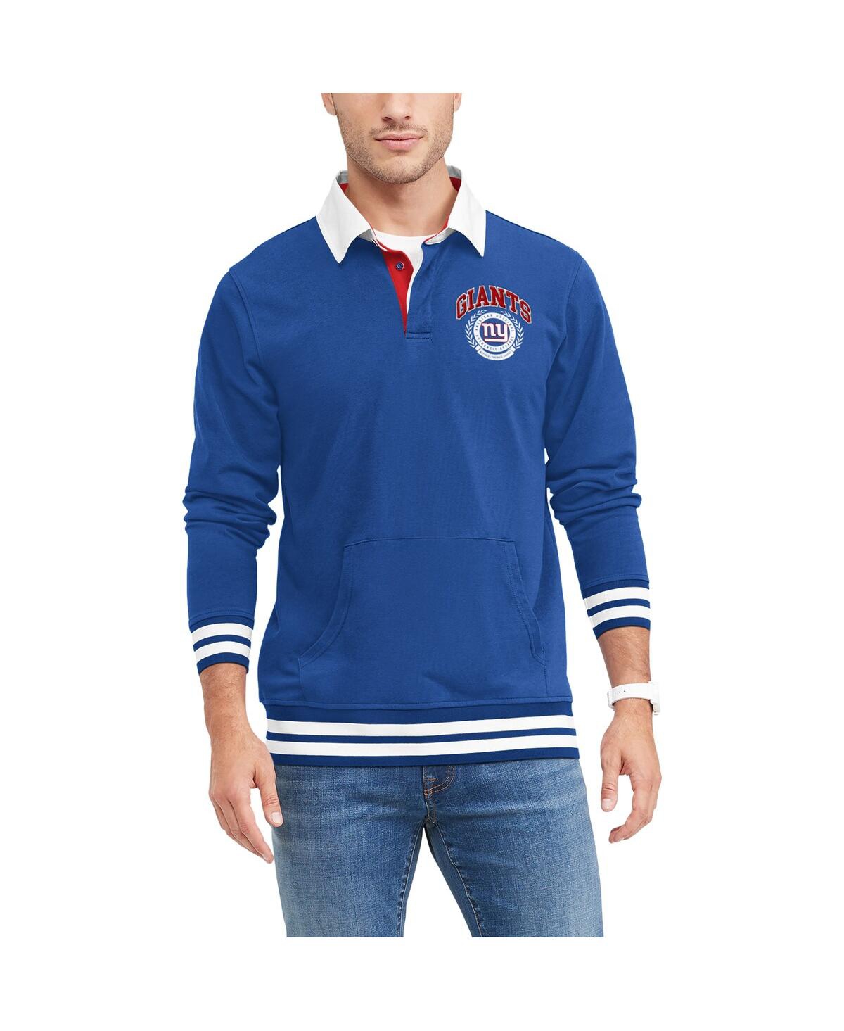Shop Tommy Hilfiger Men's  Royal New York Giants Cody Long Sleeve Polo Shirt