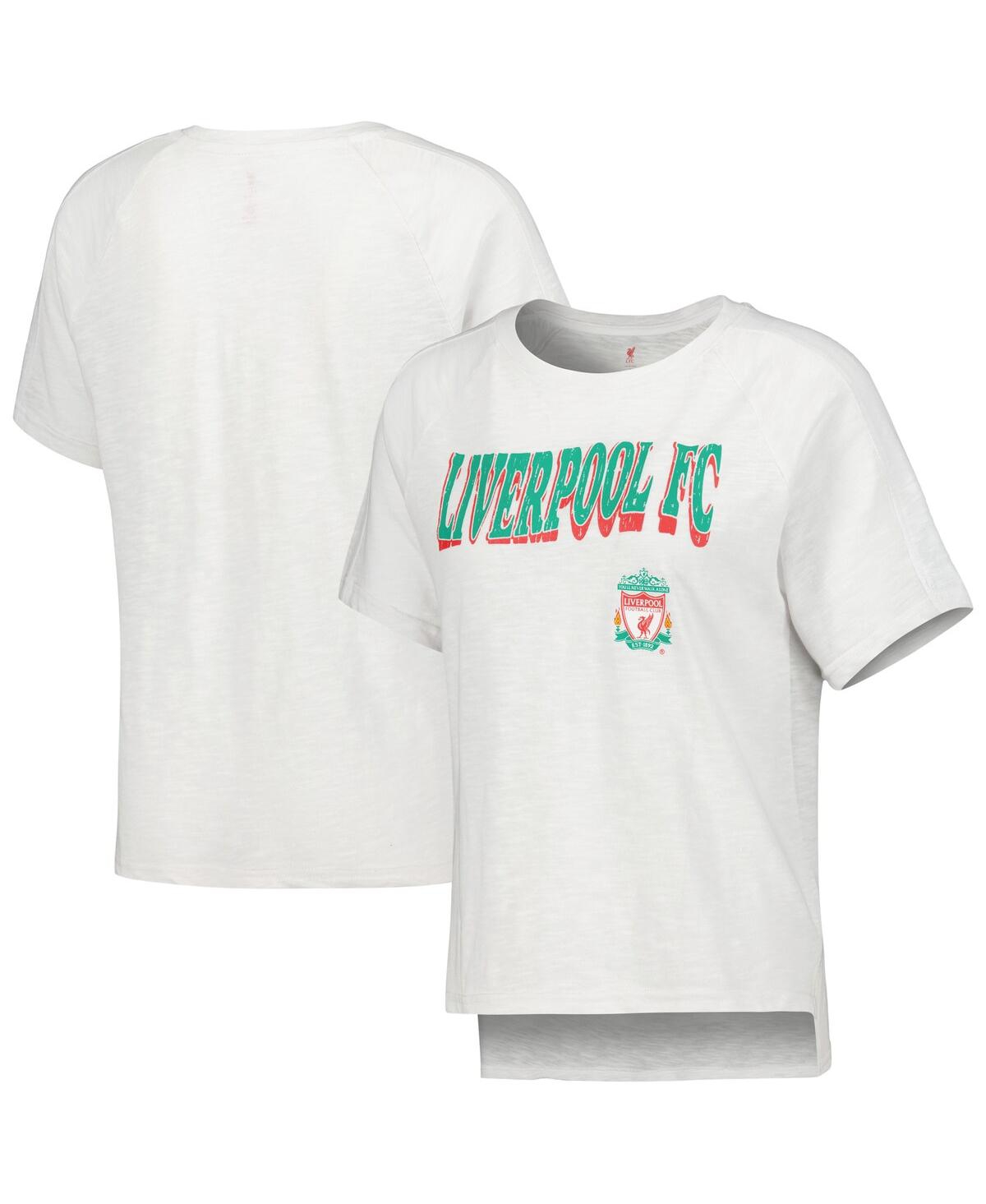 Women's Concepts Sport White Distressed Liverpool Resurgence T-shirt - White