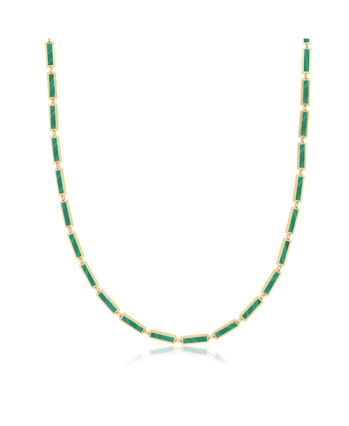 Malachite Bar Necklace - Green