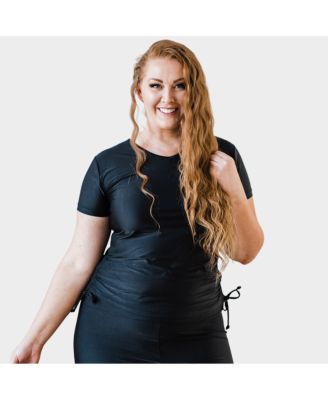 Plus Size UPF 50+ Short Sleeve Adele Swim Top
