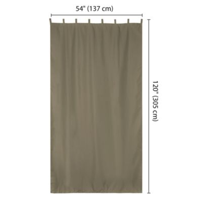 54"x120" Outdoor Curtain Panel Tab Top UV30+ Porch Pergola Backyard 4 Piece