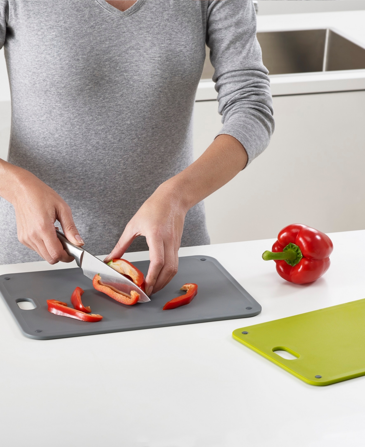 Joseph Joseph Doorstore Chop 2-piece Cutting Board Set With In-cupboard Storage Case In Multi