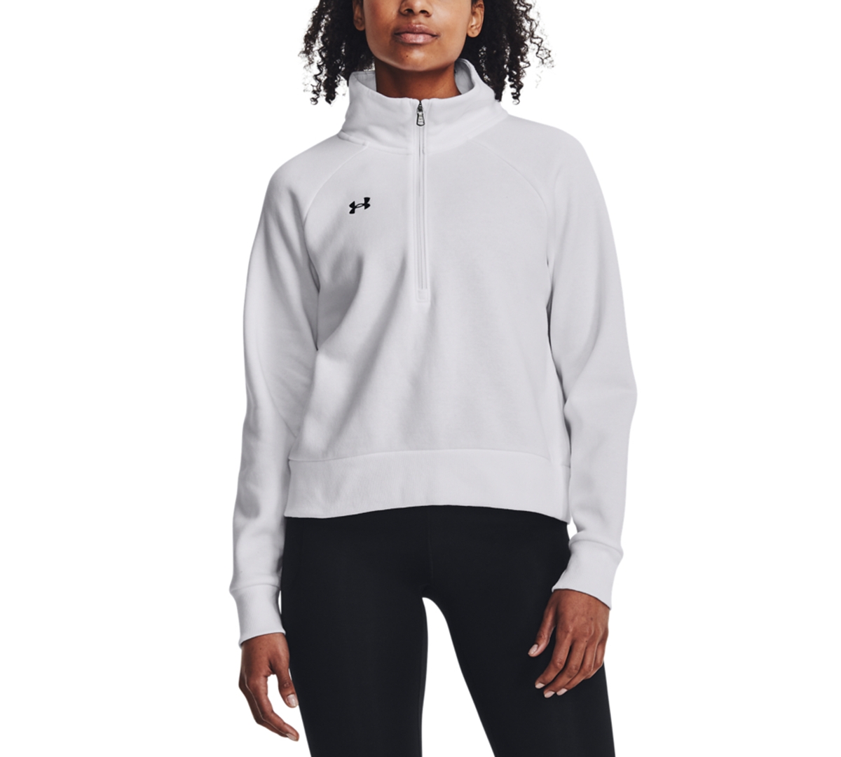 Under Armour Women's Rival Fleece Mock-Neck Half-Zip Sweatshirt -/ / Black