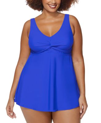 Raisins Curve Trendy Plus Size Lucia Tummy Control Swimdress Macy s