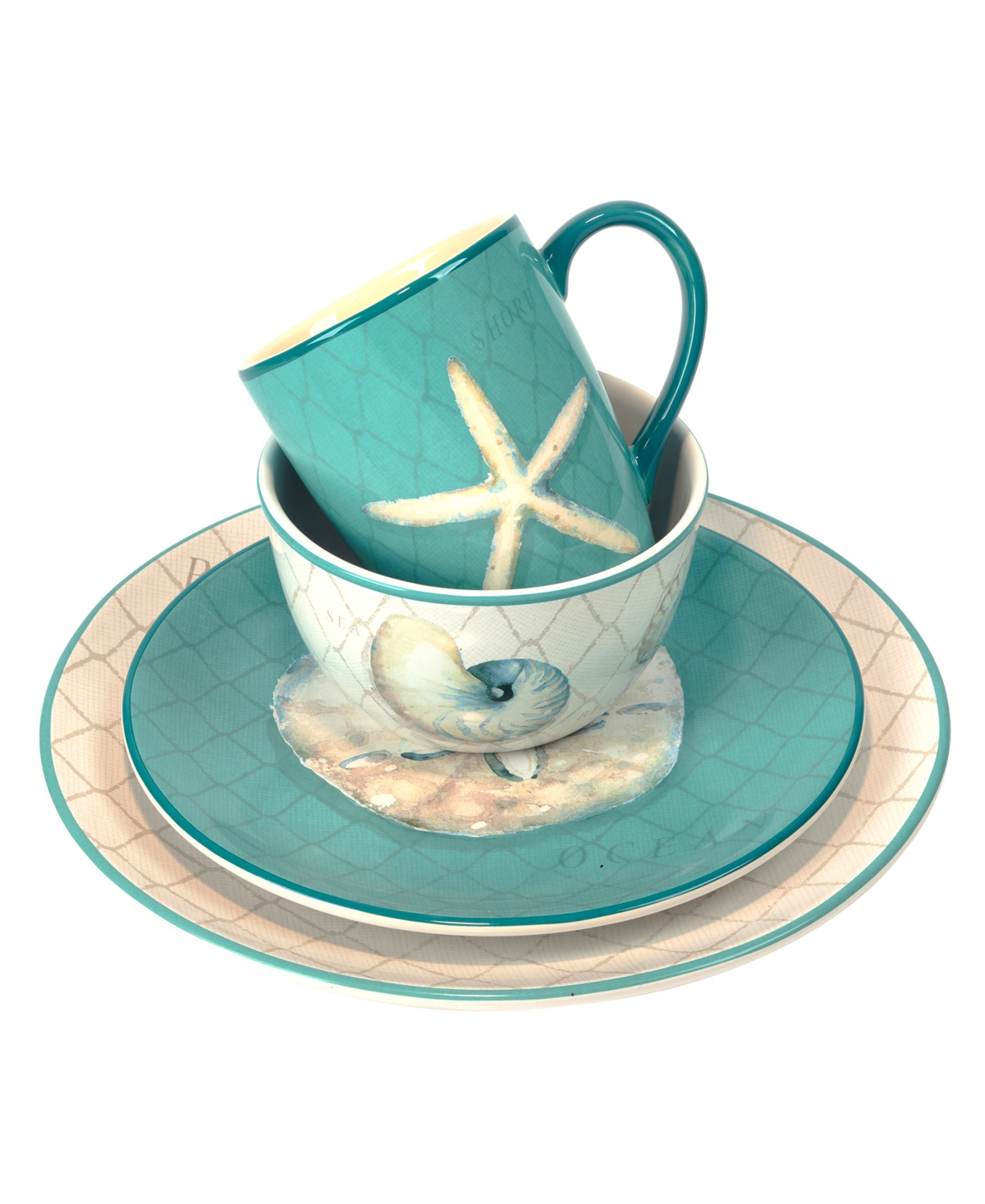 Certified International Ocean View 16pc Dinnerware Set, Service For 4 In Miscellaneous