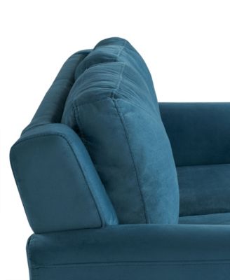 56.3" W Polyester Harvard Loveseat with Curved Arms