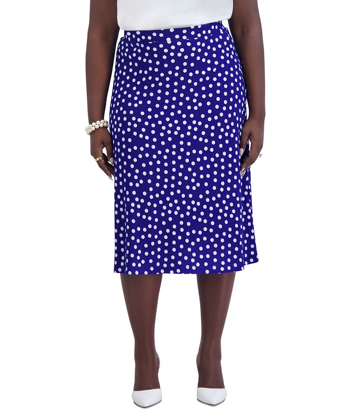 Star Vixen Women's Sleeveless Shirred Dress - Red/White Polka Dot, Banded Skater Skirt, ITY Knit (Easy Care, X-Large) - View #14
