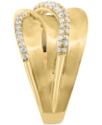 EFFY&reg; Diamond Crossover Statement Ring (1/2 ct. t.w.) in 14k Gold