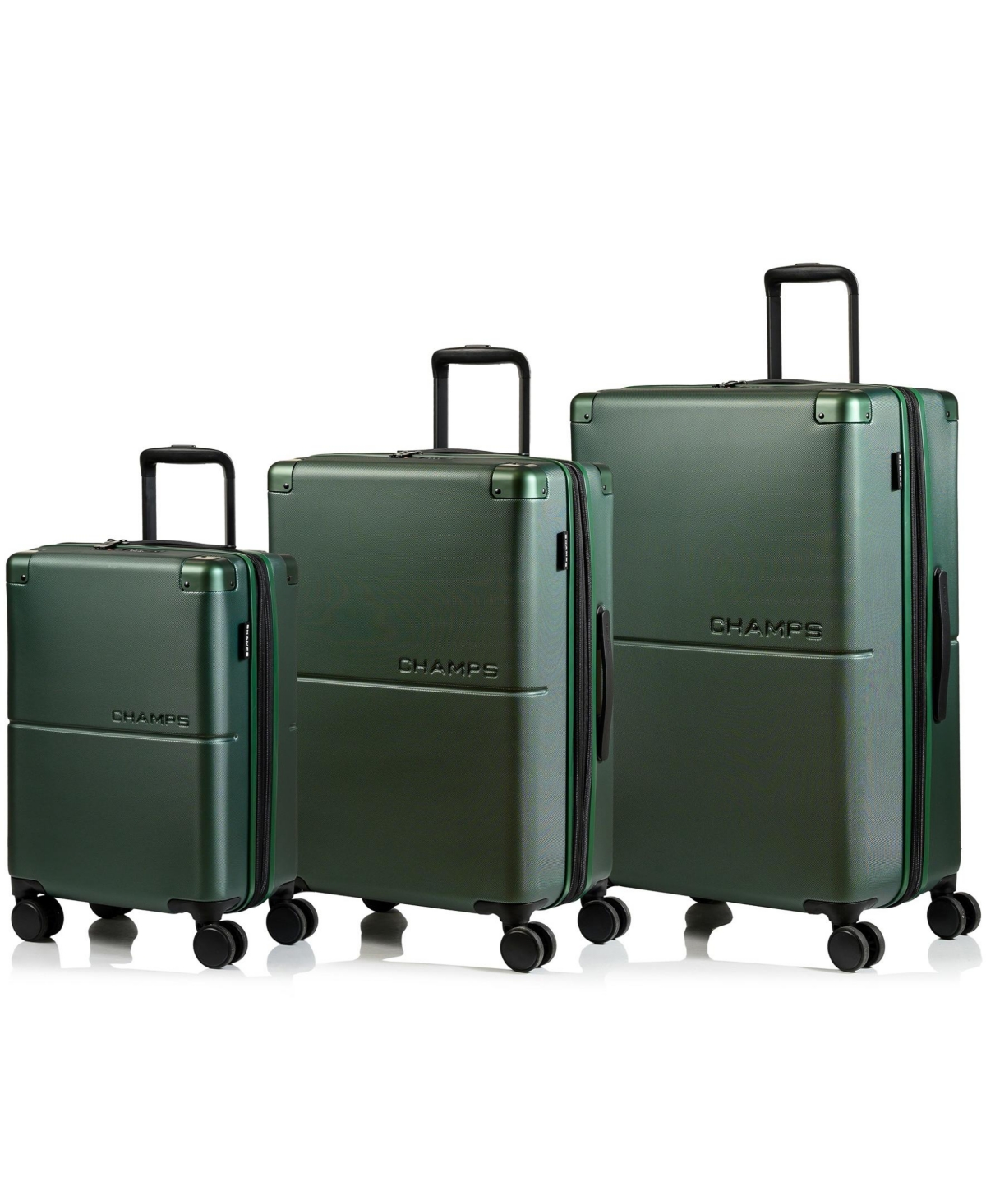 3-Piece Earth Hardside Luggage Set with Usb - Champagne