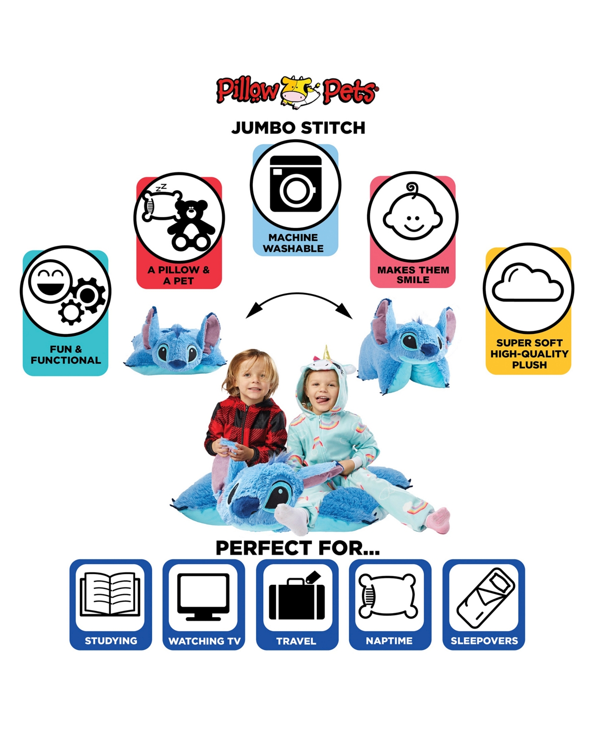 Disney Lilo Stitch Jumbo Pillow Pet