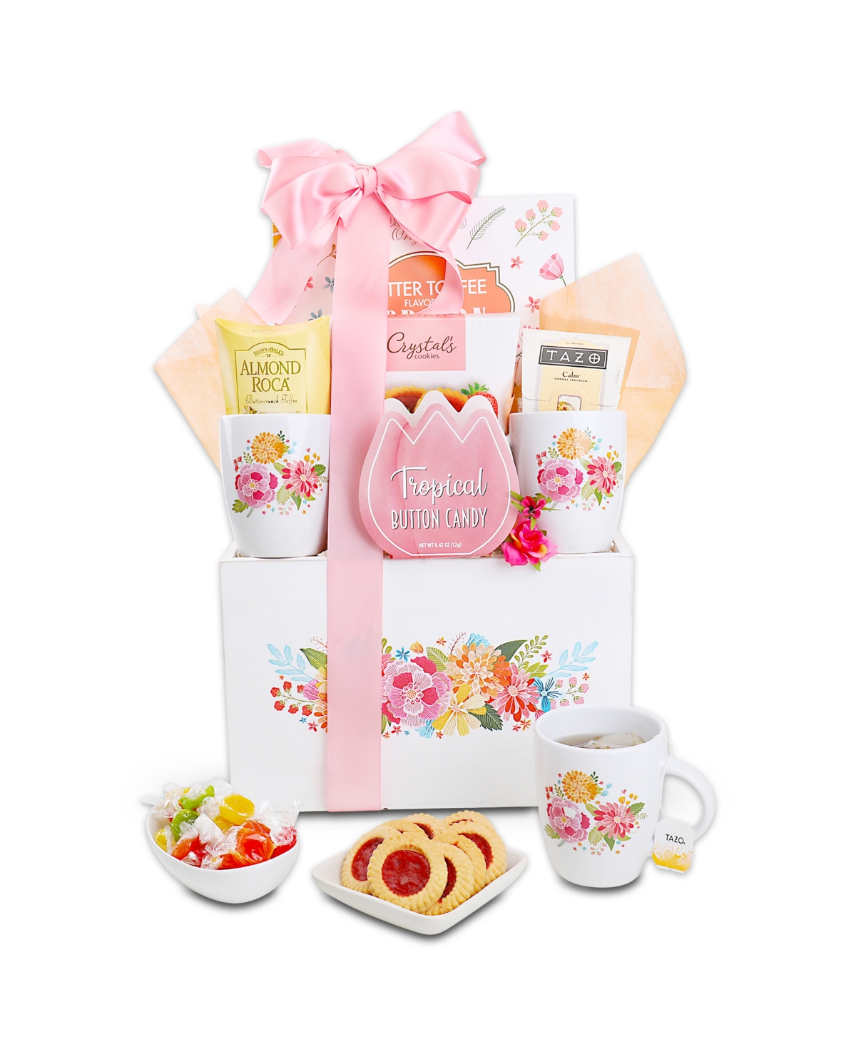 Shop Alder Creek Gift Baskets Spring Find Me In The Garden Tea Gift Crate, 8 Piece In No Color