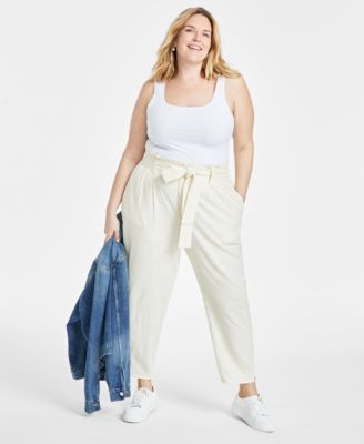 On 34th - Plus Size Belted High-Rise Ankle Pants